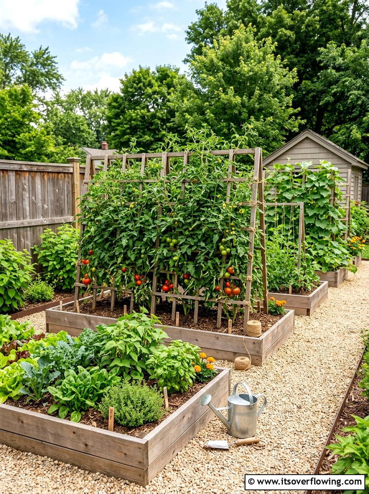 Compact Vegetable Garden - 25 backyard ideas for narrow yards