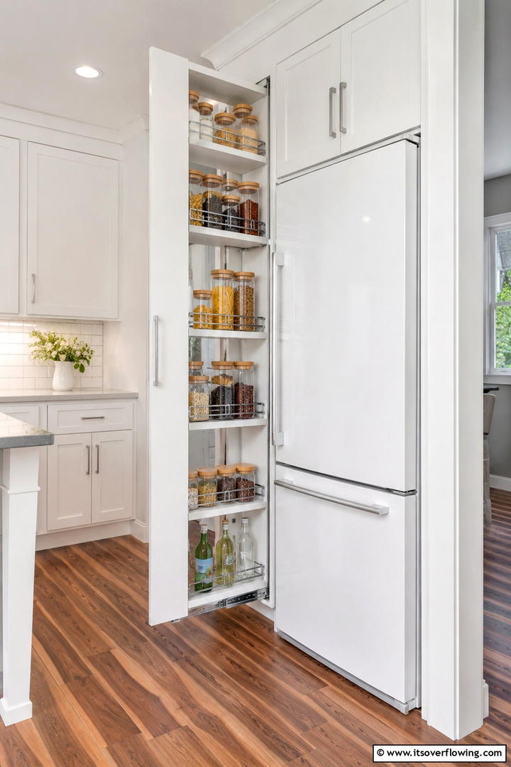Compact White Pantry Solutions - 30 Small White Kitchen Ideas for Bright, Airy Spaces