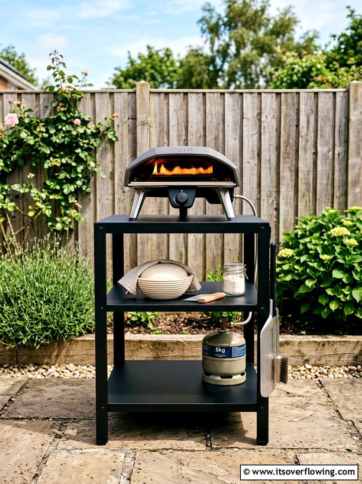 Compact pizza oven stand - 25 backyard ideas with pizza oven