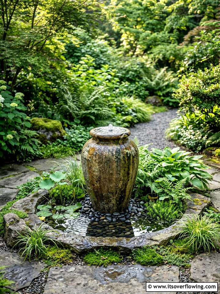 Compact water feature - 25 small garden ideas for patio