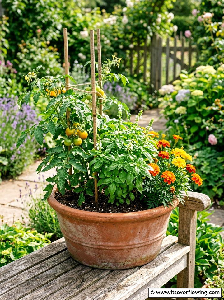 Companion Planting Container - 25 creative garden ideas with container vegetables