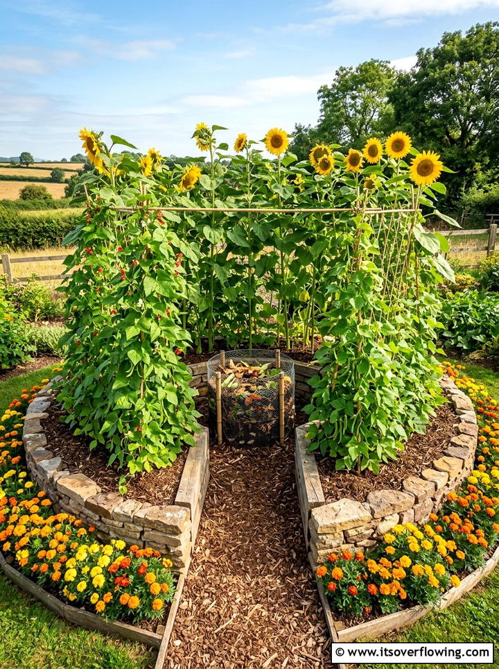 Companion Planting Garden Bed - 25 creative garden ideas with keyhole garden beds