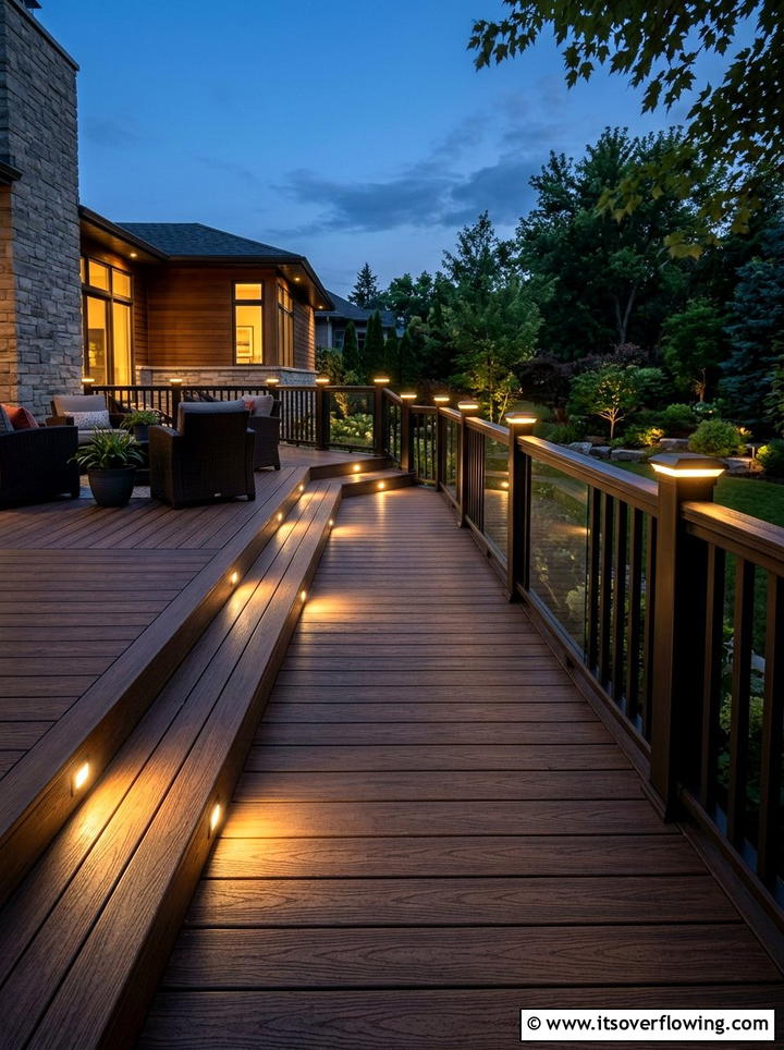 Composite Deck Lighting - 25 backyard ideas with composite deck