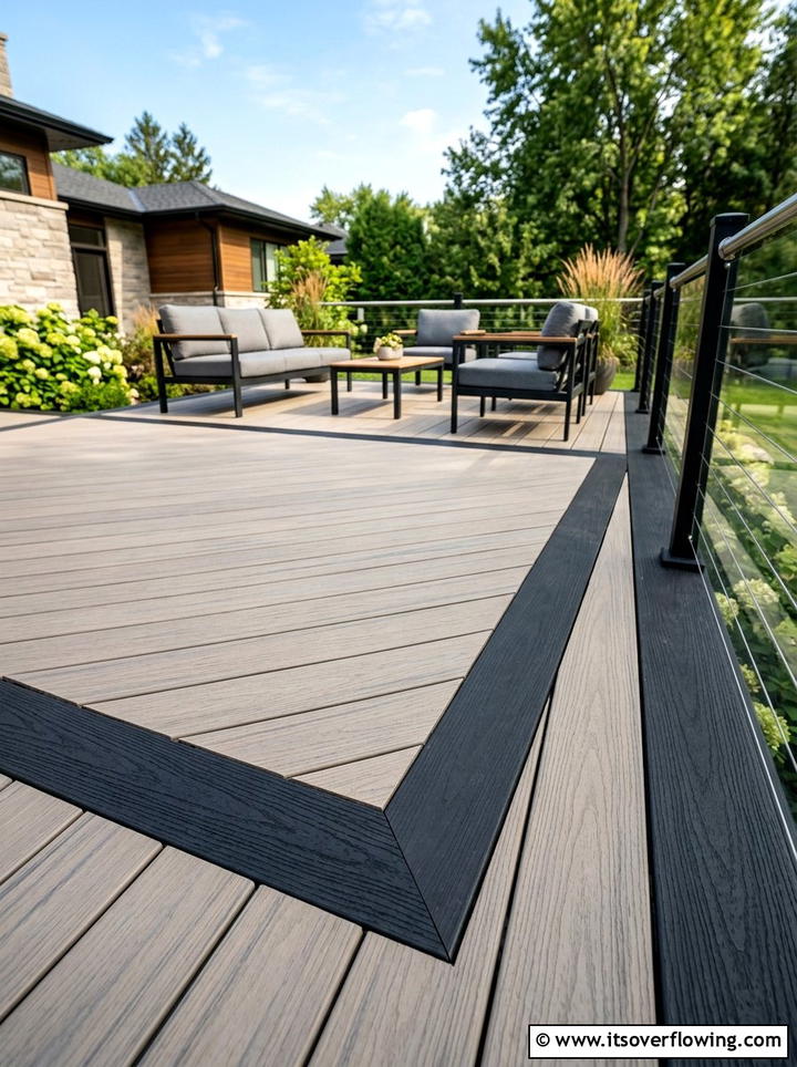 Composite Deck Picture Frame Border - 25 backyard ideas with composite deck
