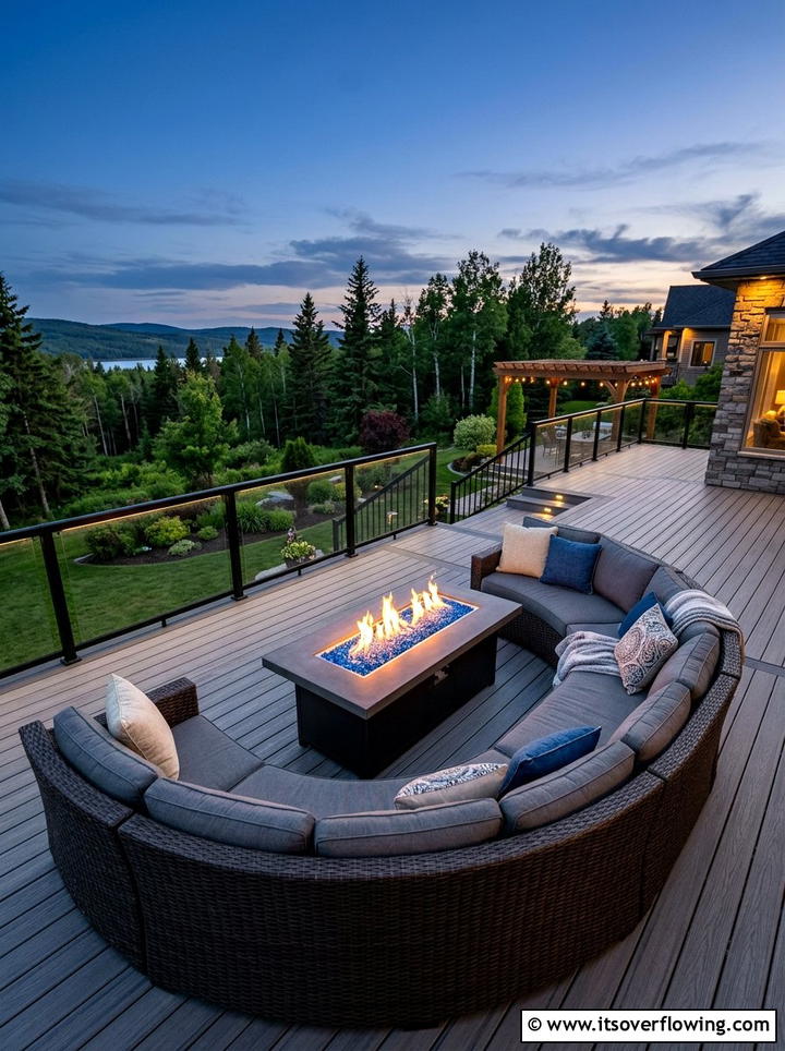Composite Deck With Fire Pit - 25 backyard ideas with composite deck
