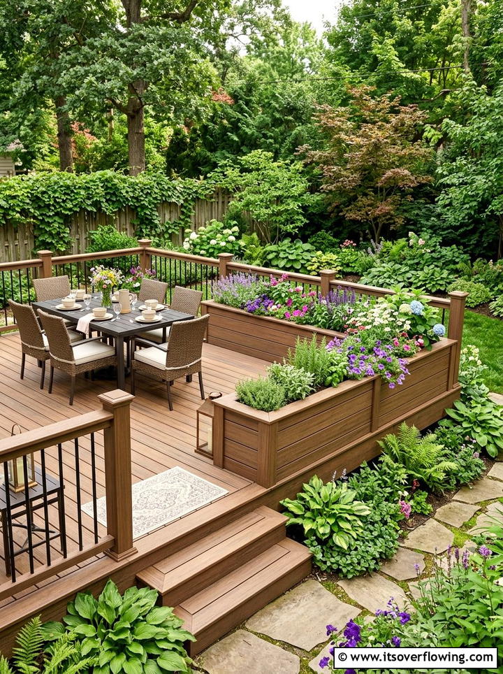 Composite Deck With Garden Beds - 25 backyard ideas with composite deck