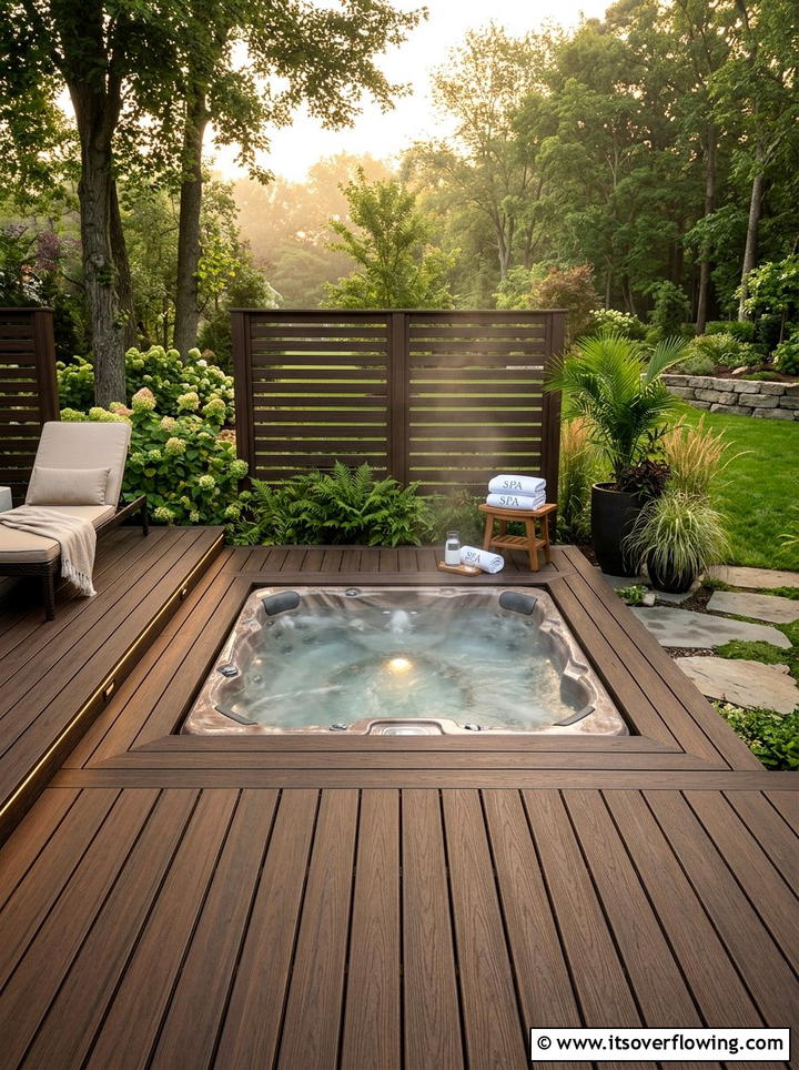 Composite Deck With Hot Tub - 25 backyard ideas with composite deck