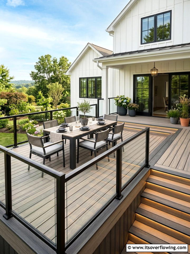 Composite Deck - 25 backyard ideas for low upkeep