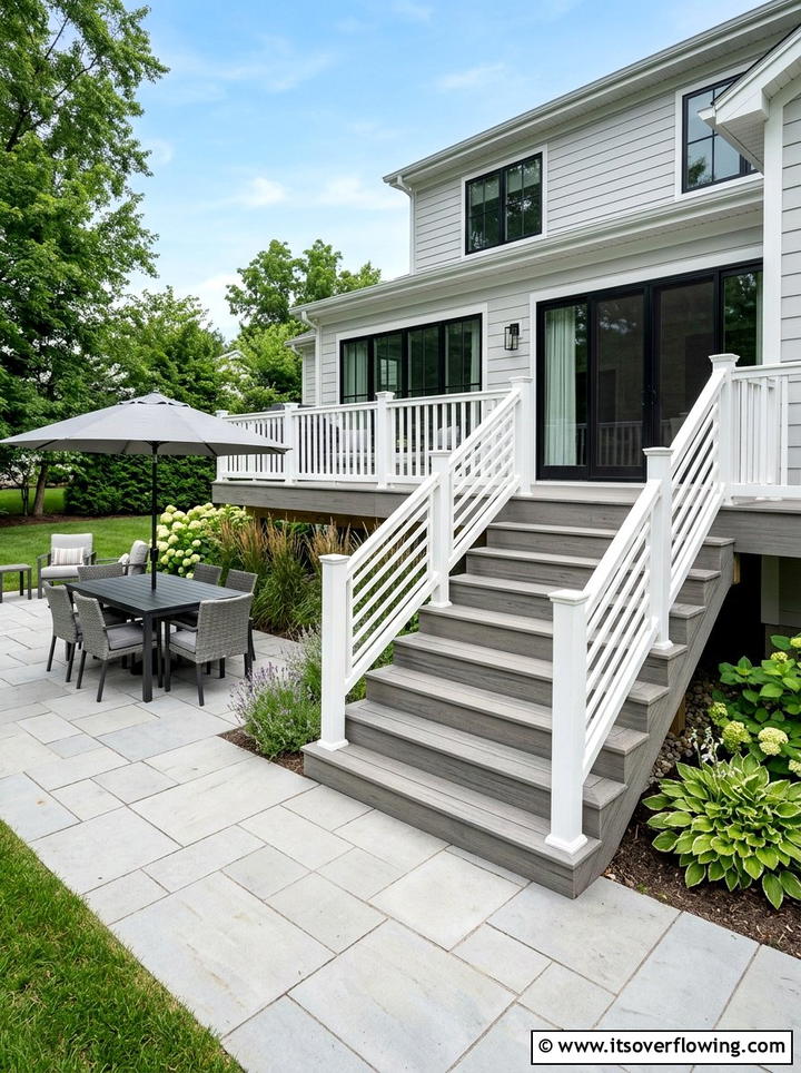 Composite Wood Deck Steps - 25 backyard ideas with steps