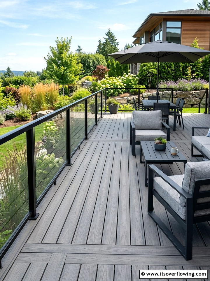 Composite Wood Deck - 25 backyard ideas with wood deck