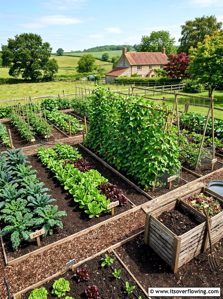 Composted vegetable garden - 25 garden ideas for clay soil