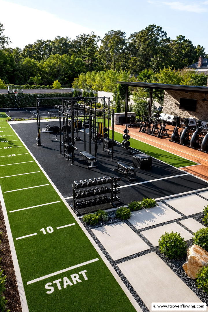 Comprehensive Outdoor Gym Layout - 30 Outdoor Gym Ideas to Create a Fresh Air Fitness Zone