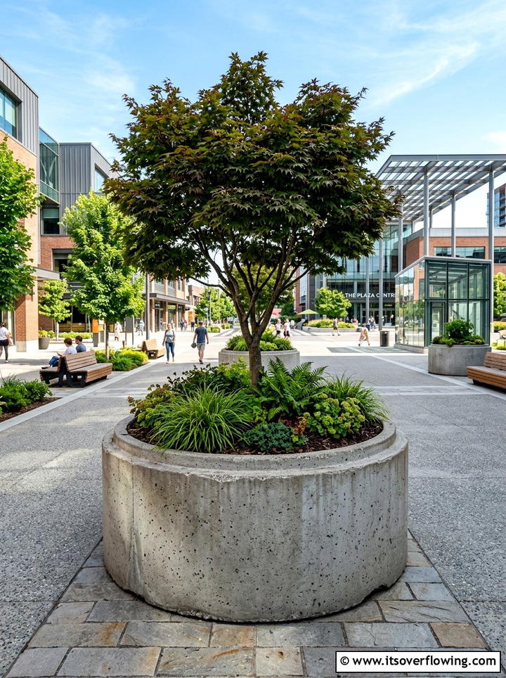 Concrete Culvert Planter - 25 recycled garden ideas for community spaces