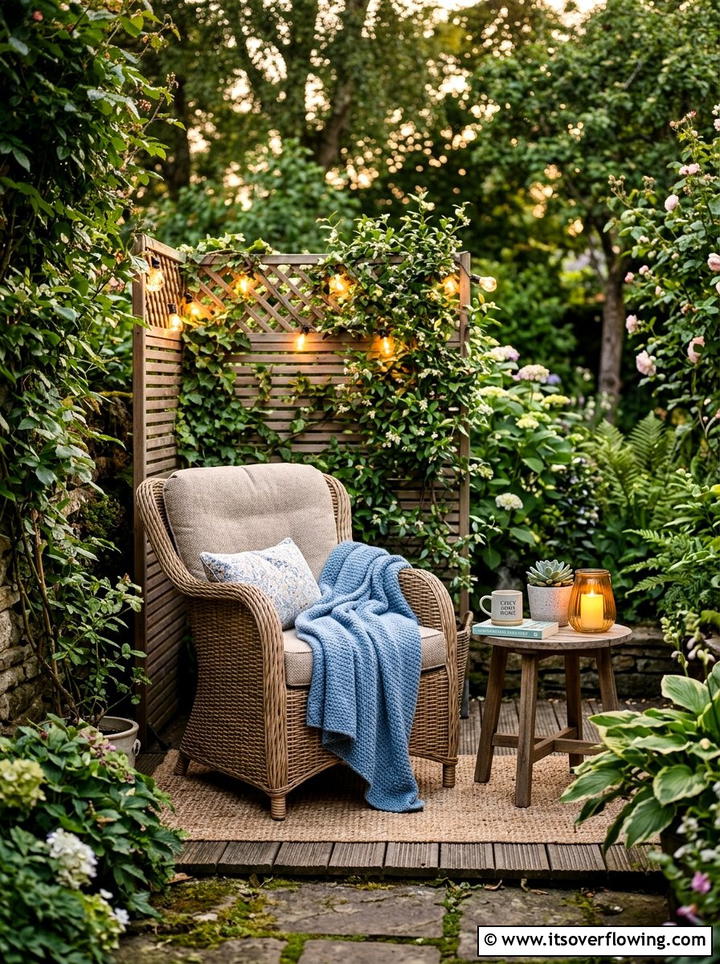 Concrete Driveway - 25 backyard ideas with string lights