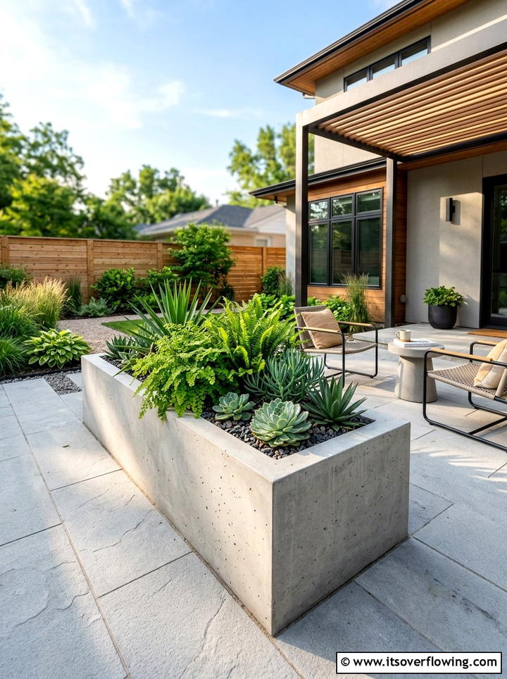 Concrete Garden Planters - 25 garden decor ideas with minimalist accents