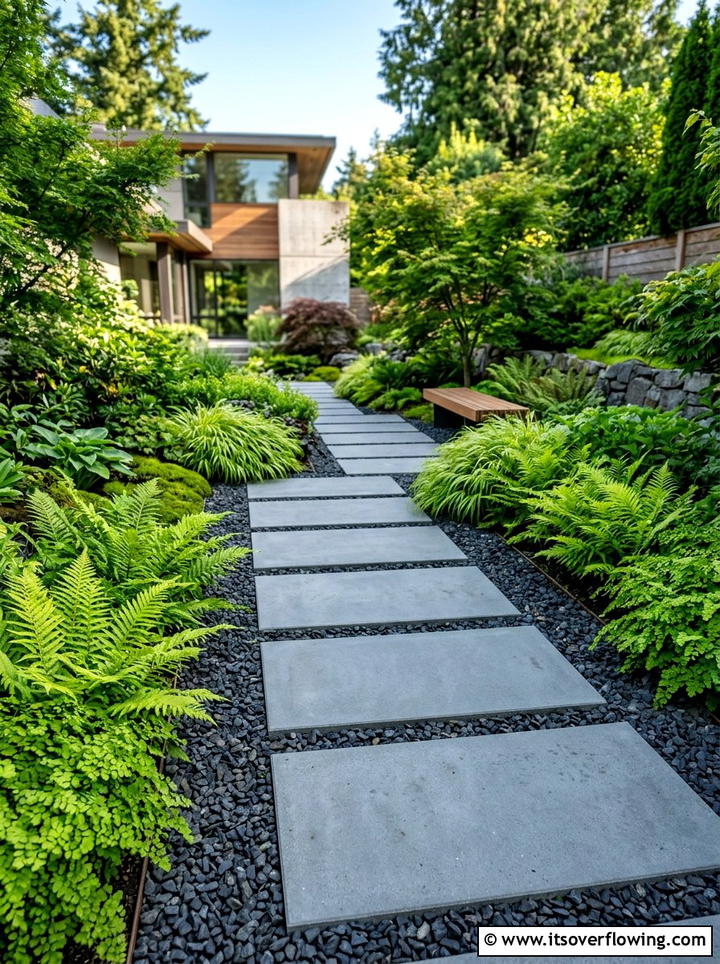 Concrete Paver Path - 25 small garden ideas with minimalist style