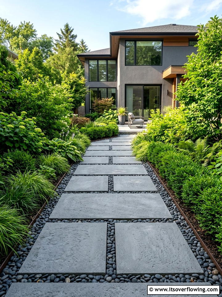 Concrete Paver Walkway - 25 garden design ideas for modern landscapes
