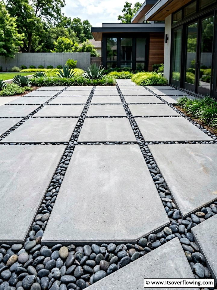 Concrete Pavers - 25 backyard ideas with desert landscape