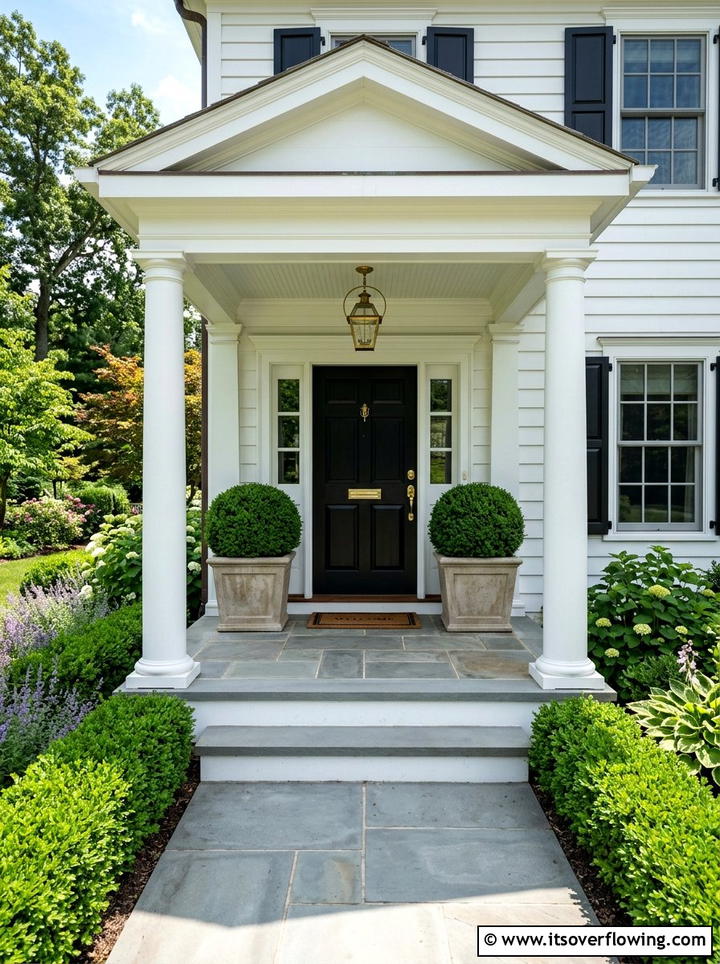 Concrete Planters With Boxwood - 25 front porch ideas with concrete planters