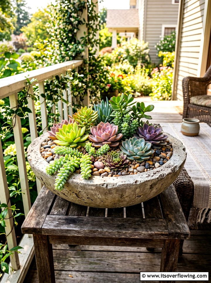 Concrete Planters With Succulents - 25 front porch ideas with concrete planters