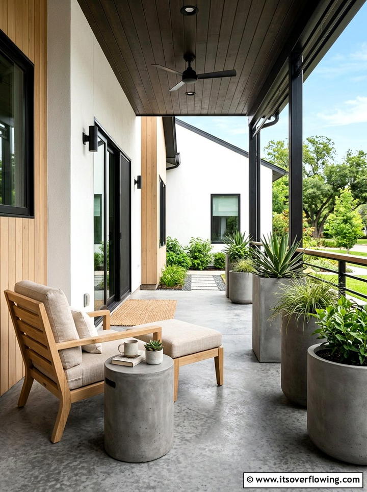 Concrete Porch Decor - 25 front porch decor ideas with neutral tones
