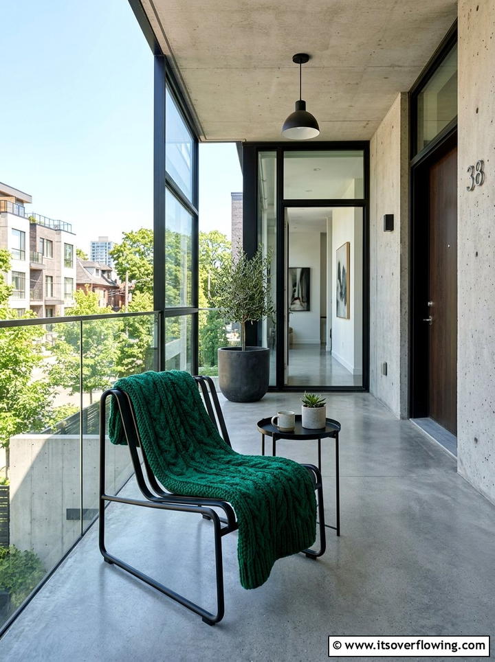Concrete Porch Style - 25 front porch decor ideas with throws