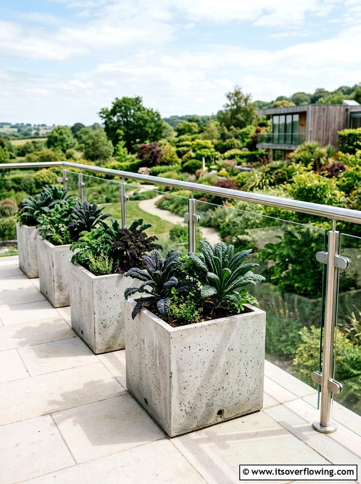 Concrete Vegetable Planter - 25 creative garden ideas with container vegetables