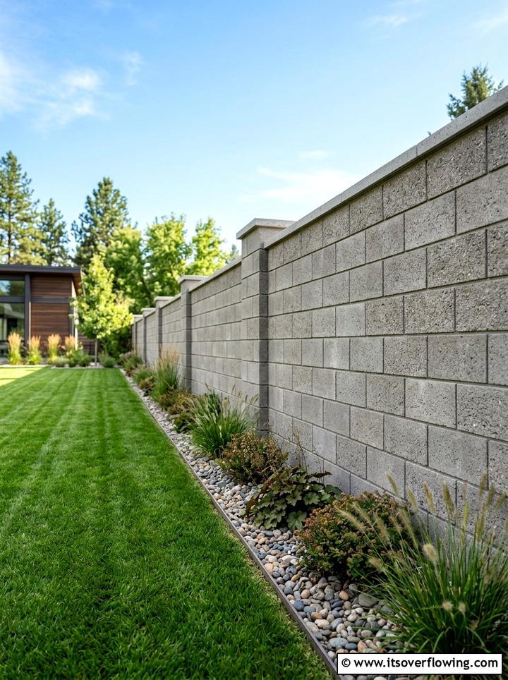 Concrete block wall - 25 garden design ideas with retaining walls