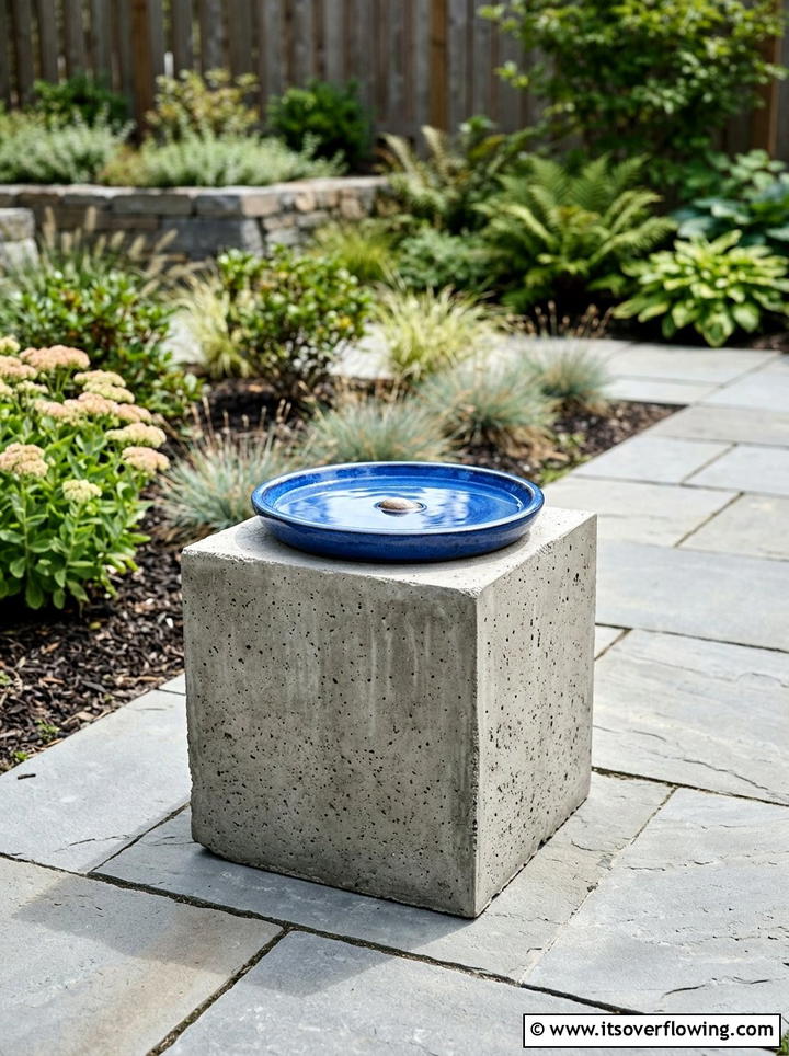 Concrete planter bird bath - 25 reusing old things ideas for bird baths