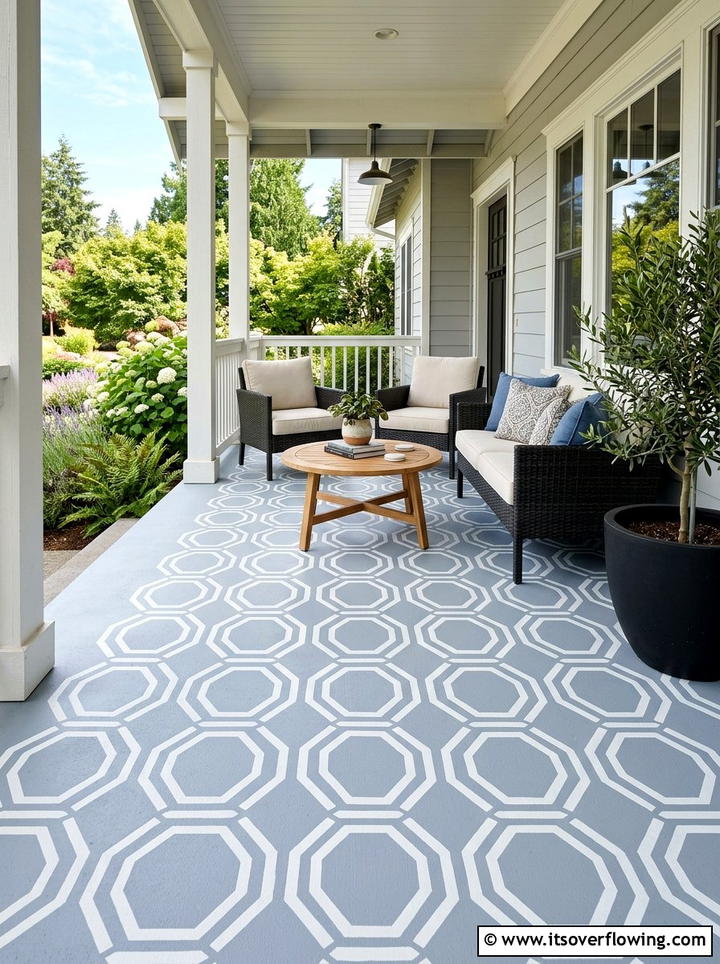 Concrete porch floor paint - 25 front porch decor ideas for summer