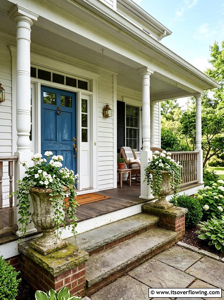 Concrete porch urn - 25 front porch decor ideas with planters