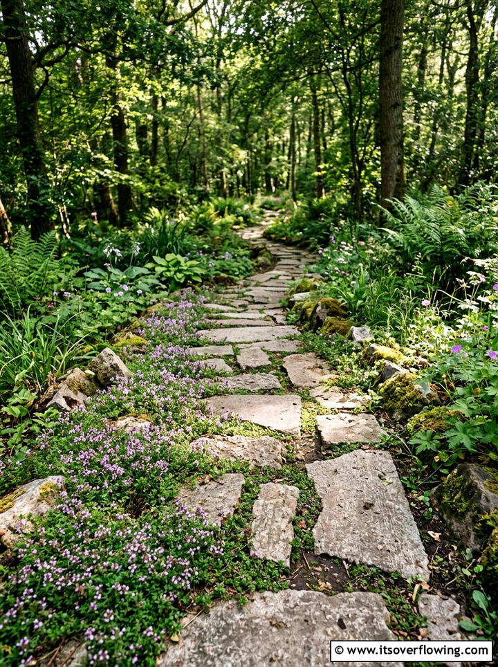 Concrete scrap pathway - 25 upcycled garden ideas with concrete scraps