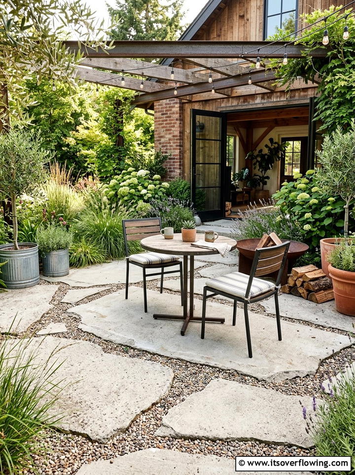 Concrete slab patio - 25 upcycled garden ideas with concrete scraps