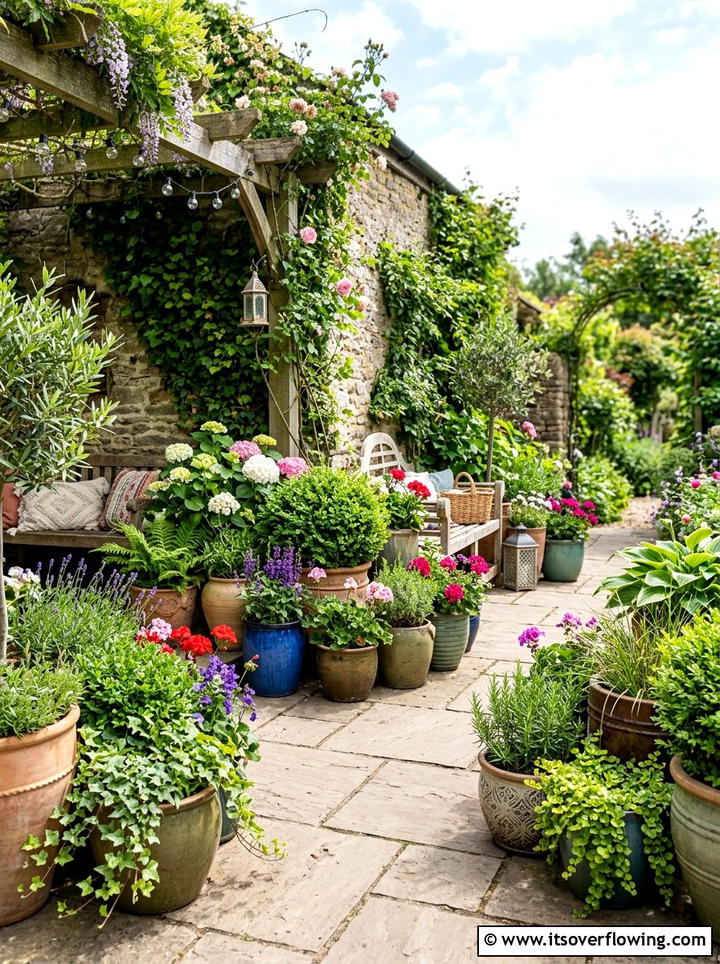 Container Garden - 25 small garden ideas with no lawn