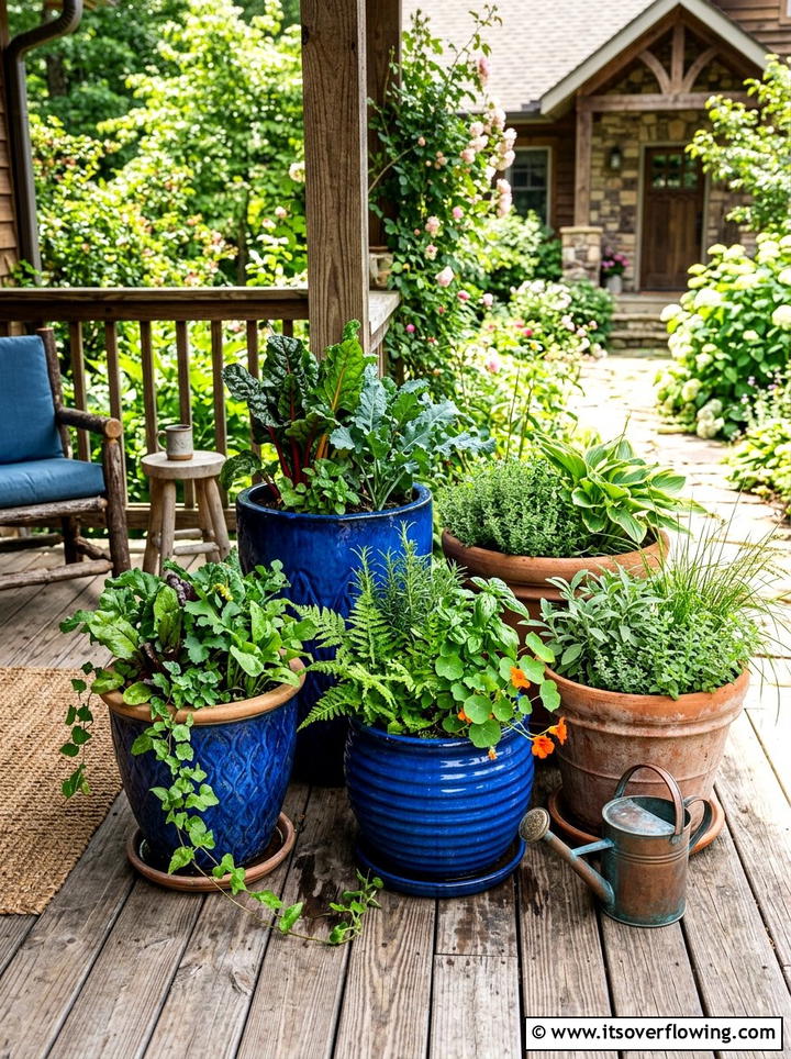 Container Garden - 25 backyard ideas for low upkeep