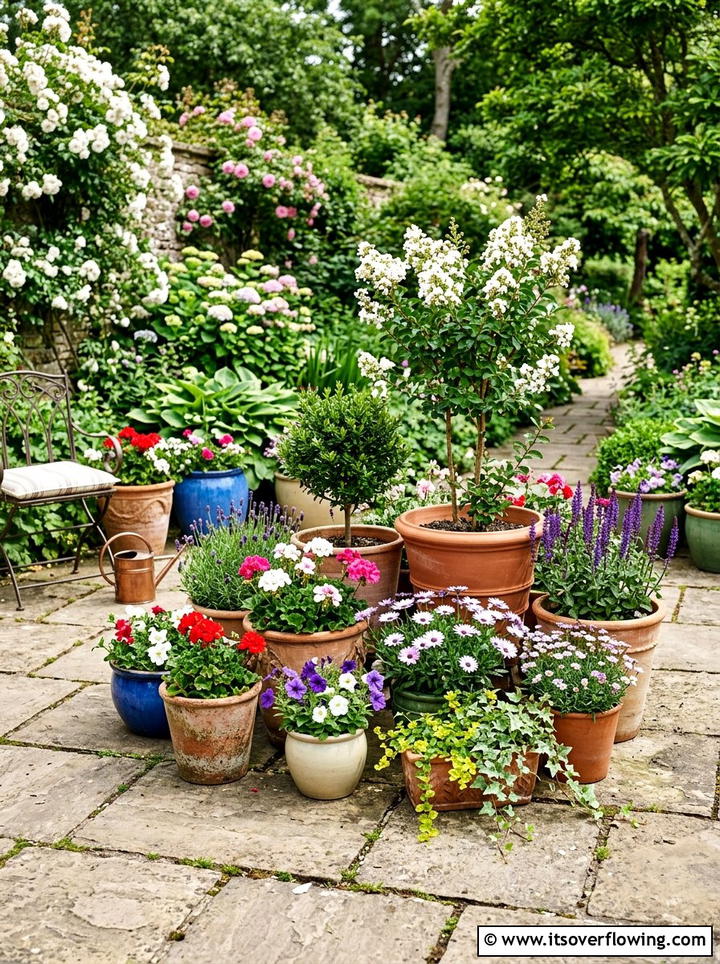 Container Garden Arrangement - 25 creative garden ideas for suburban homes