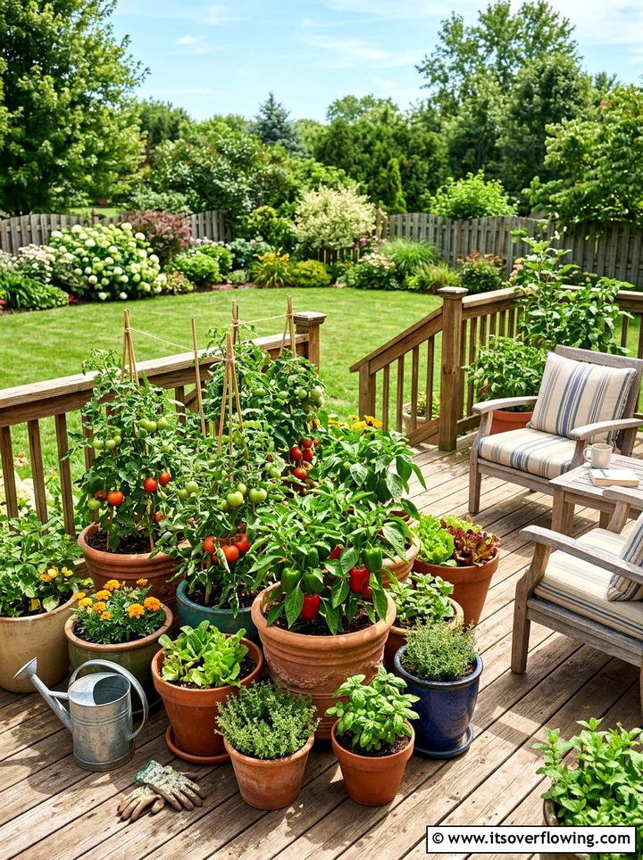 Container Vegetable Patch - 25 backyard ideas with vegetable garden