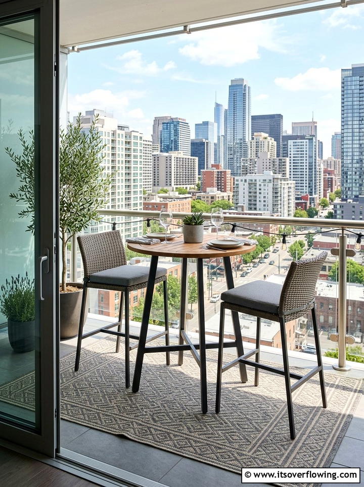 Contemporary Balcony Dining Set - 25 backyard ideas with dining area