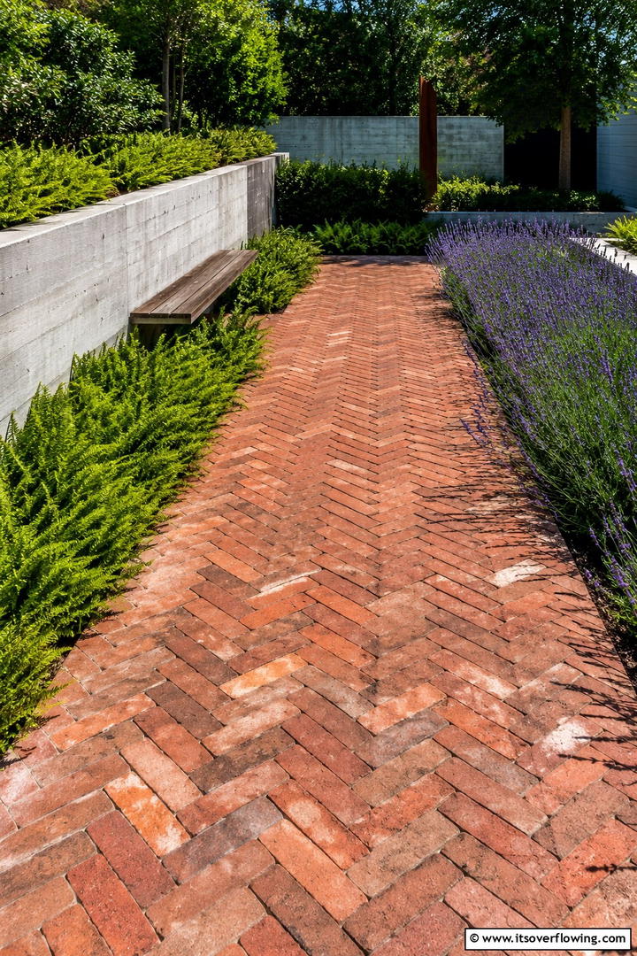 Contemporary Brick Pathway - 30 Modern Garden Edging Ideas to Define Your Outdoor Space