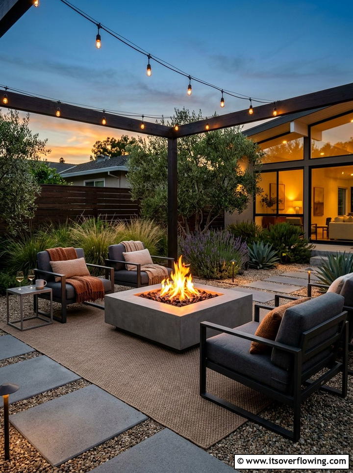 Contemporary Fire Pit - 25 garden design ideas for contemporary courtyards