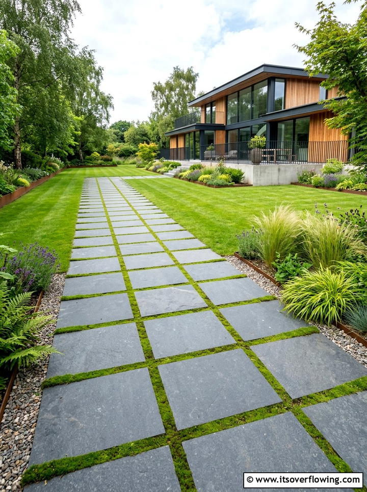 Contemporary Geometric Paving - 25 garden design ideas with repetition