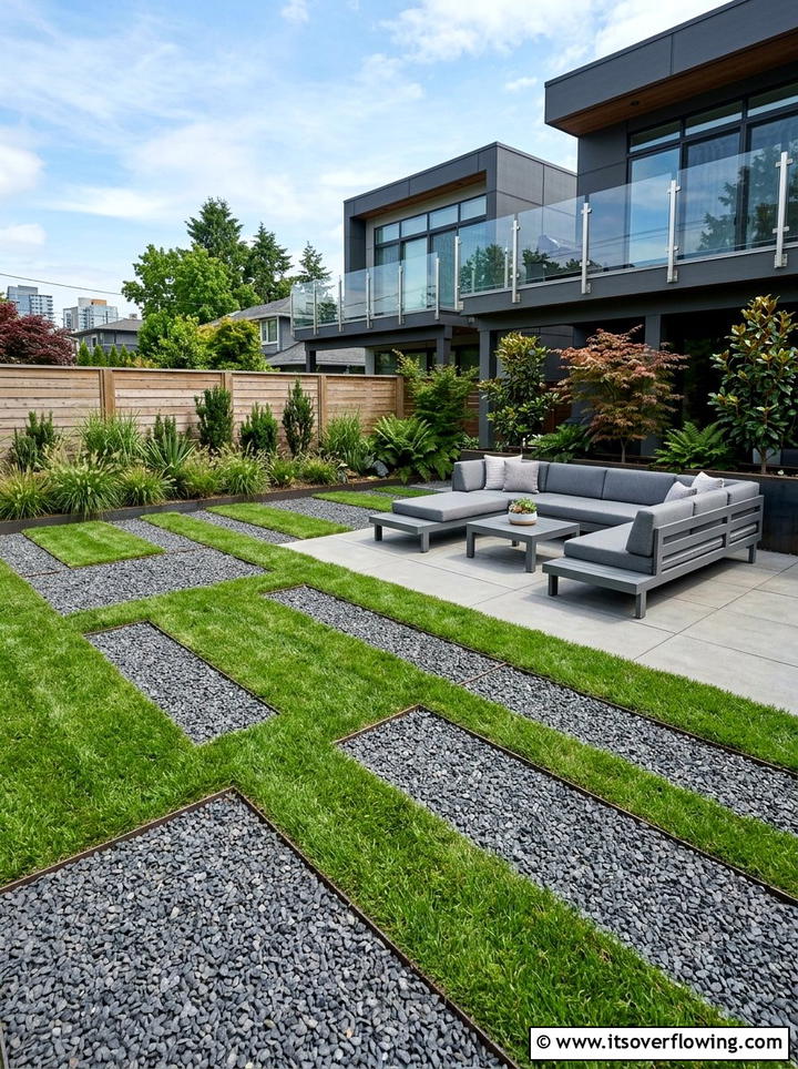 Contemporary Gravel Backyard - 25 backyard ideas with gravel patio