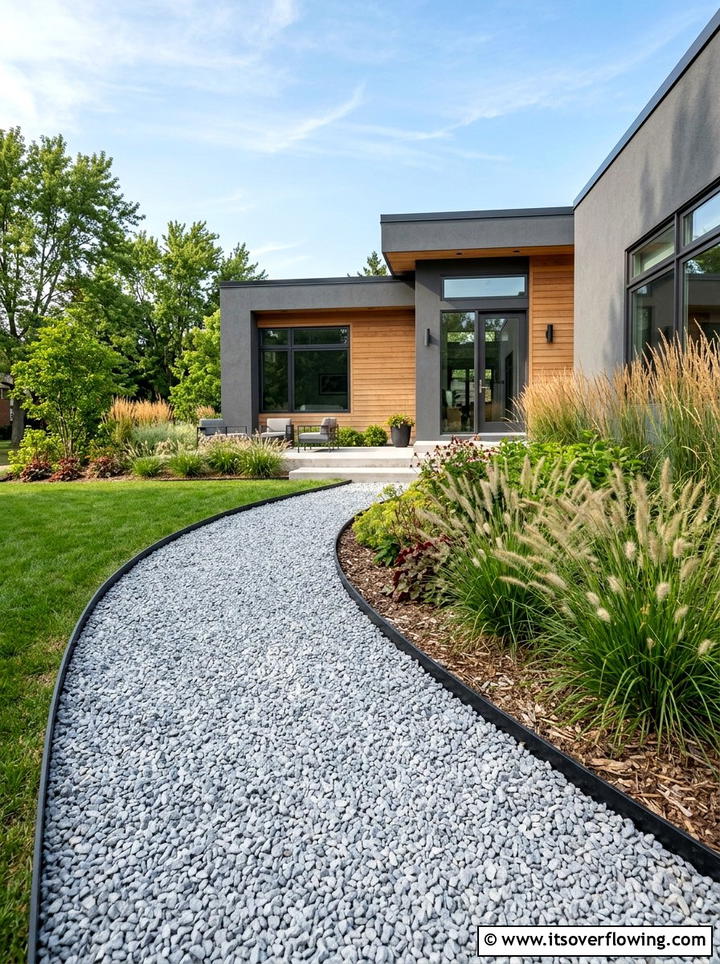 Contemporary Gravel Path - 25 garden ideas for suburban homes