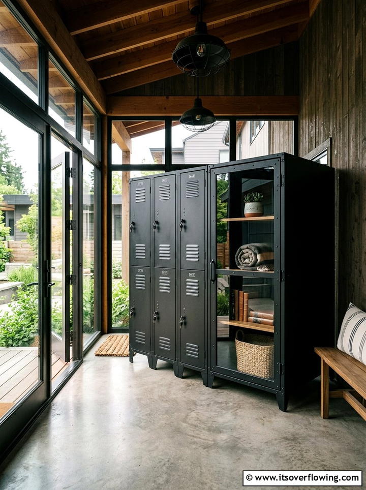 Contemporary Metal Locker - 25 front porch ideas with package drop zone