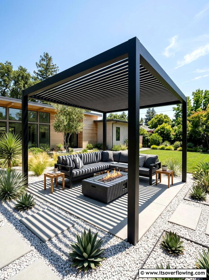 Contemporary Pergola - 25 backyard decorating ideas with modern accents