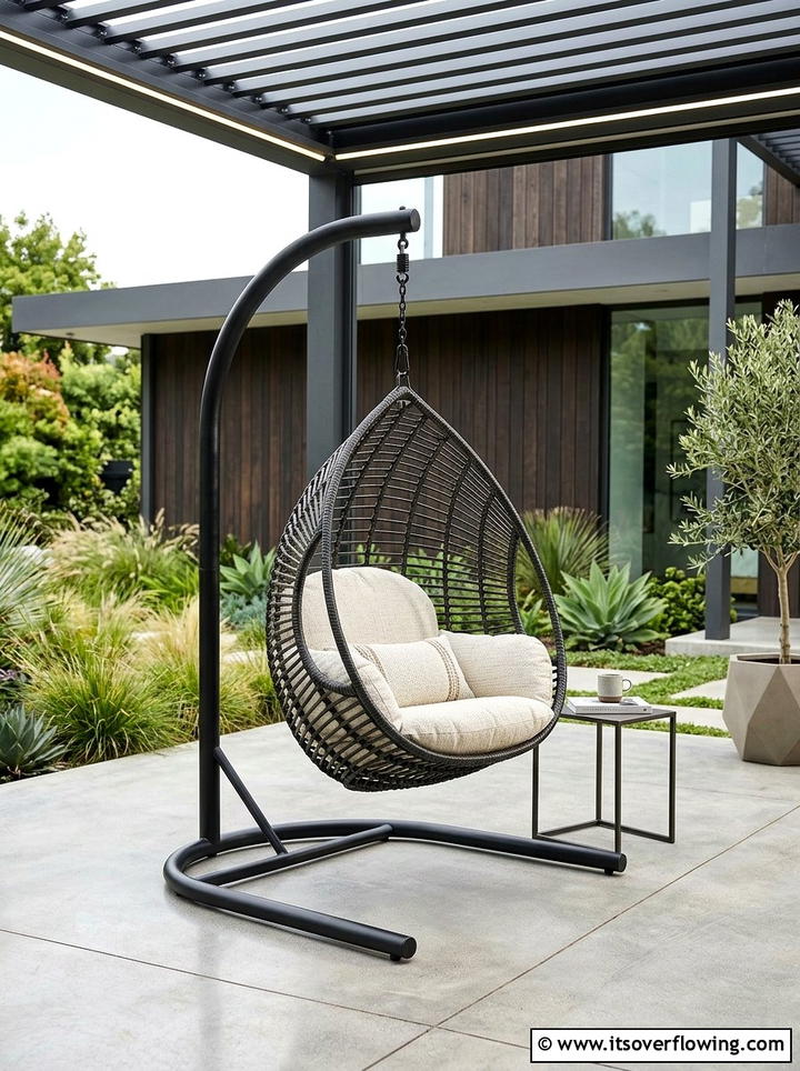 Contemporary Porch Swing Stand - 25 garden decor ideas with porch swings