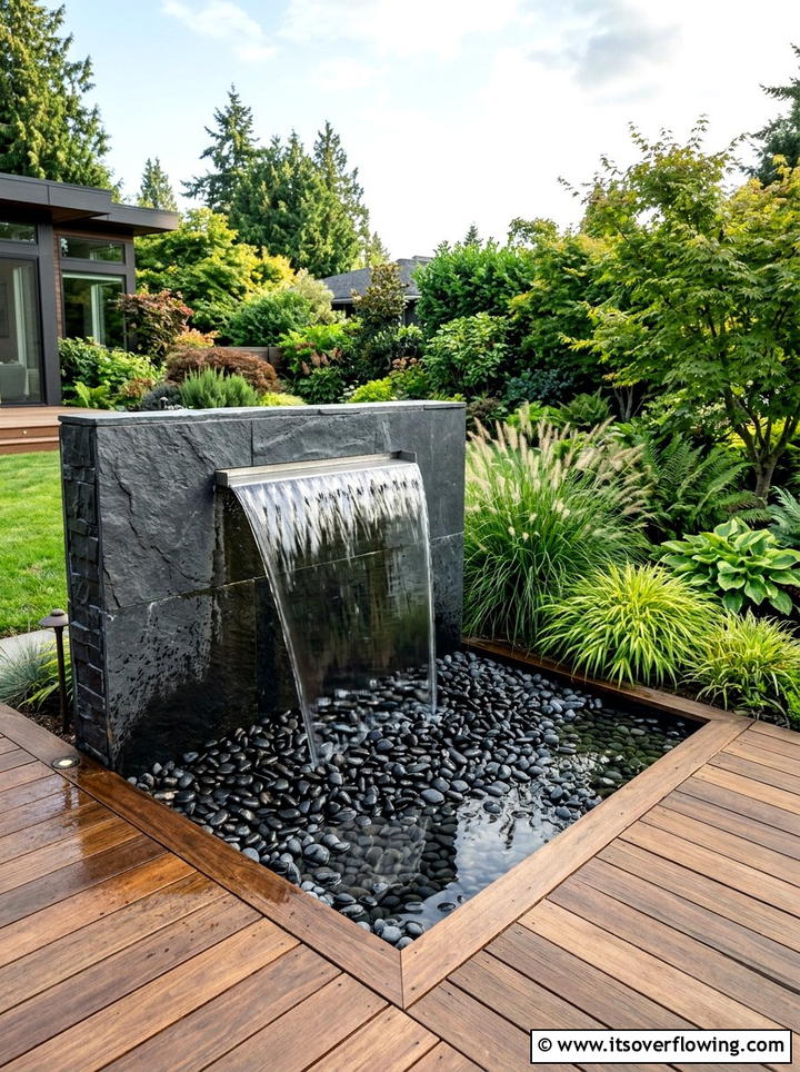 Contemporary Water Feature - 25 garden design ideas for modern landscapes