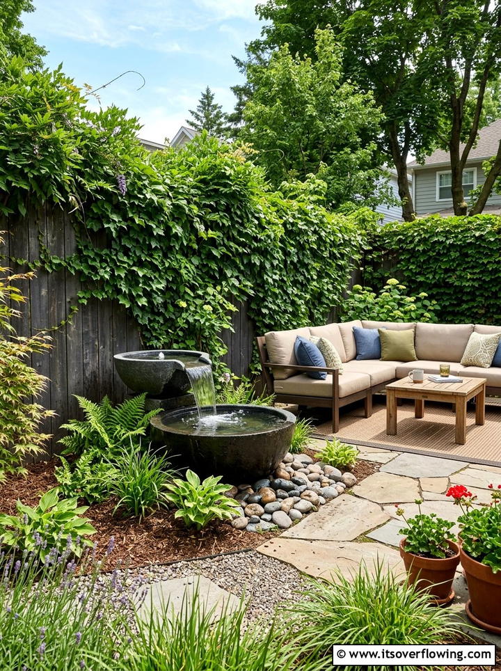 Contemporary Waterfall Bowl - 25 creative garden ideas with water bowls