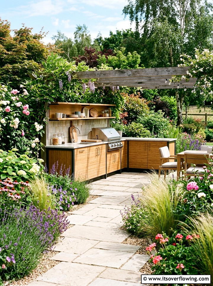 Contemporary garden kitchen - 25 backyard ideas with outdoor kitchen