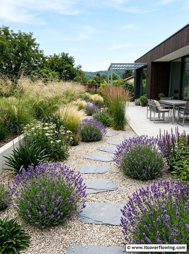 Contemporary gravel garden layering - 25 garden design ideas with layering